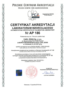 Podgląd pliku Certyfikat uzyskania akredytacji PCA
