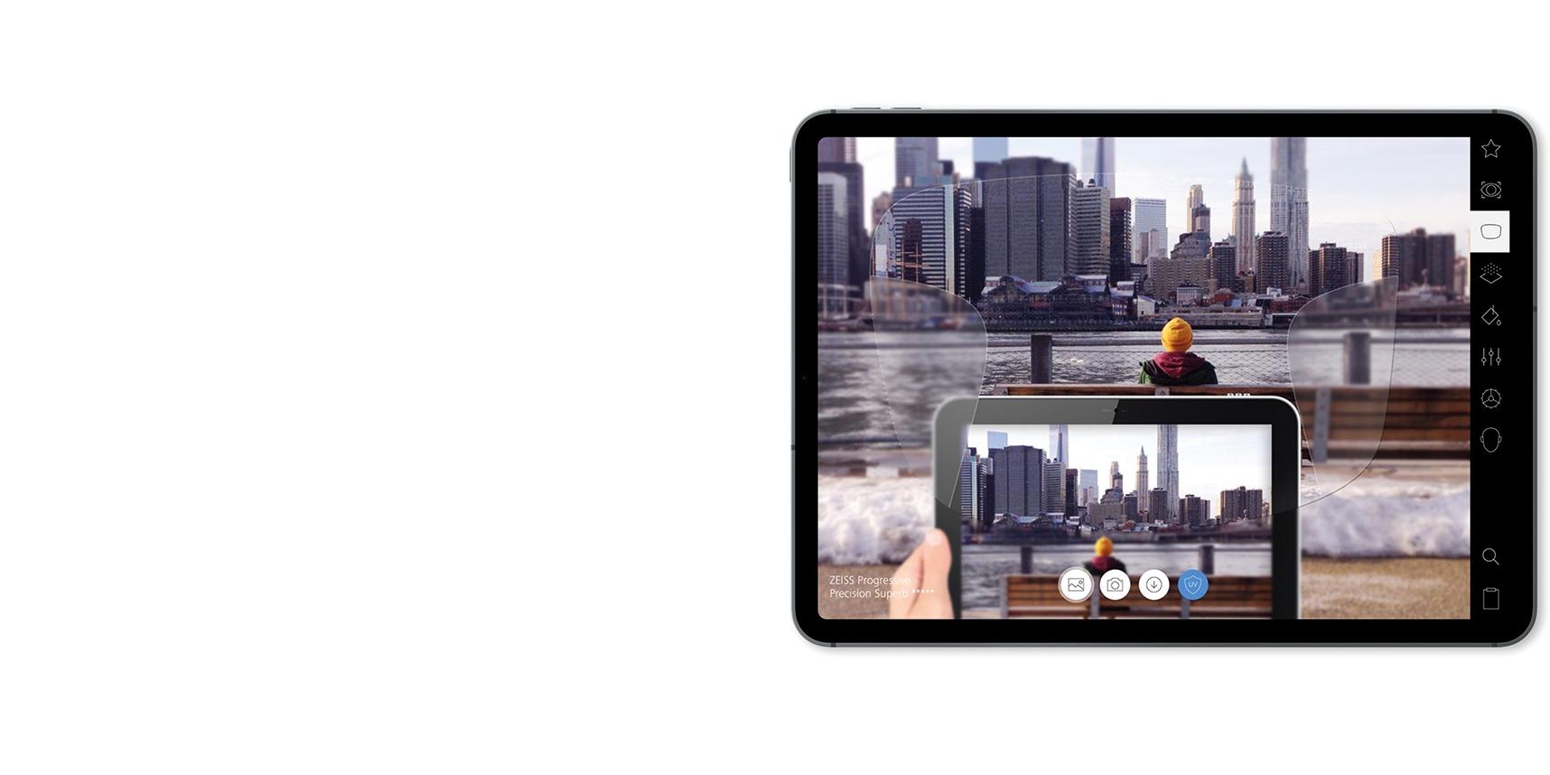 Prezentacja soczewek ZEISS na iPadzie w AR.