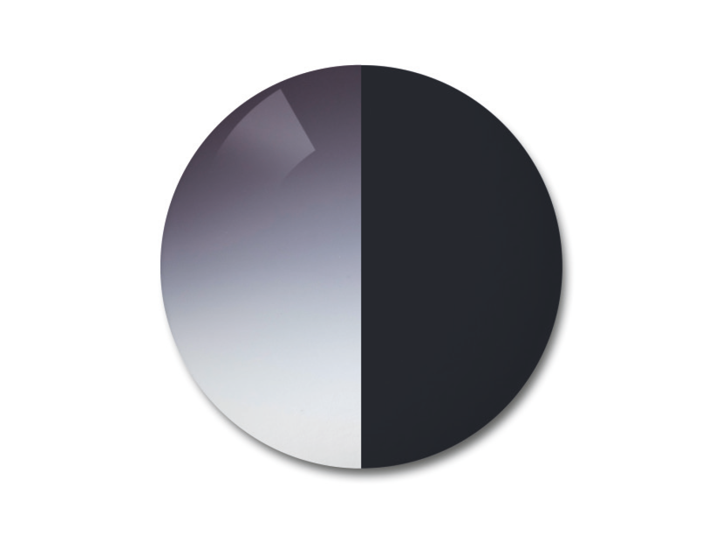 Ilustracja soczewki fotochromowej ZEISS AdaptiveSun w opcji kolorystycznej gradient grey 