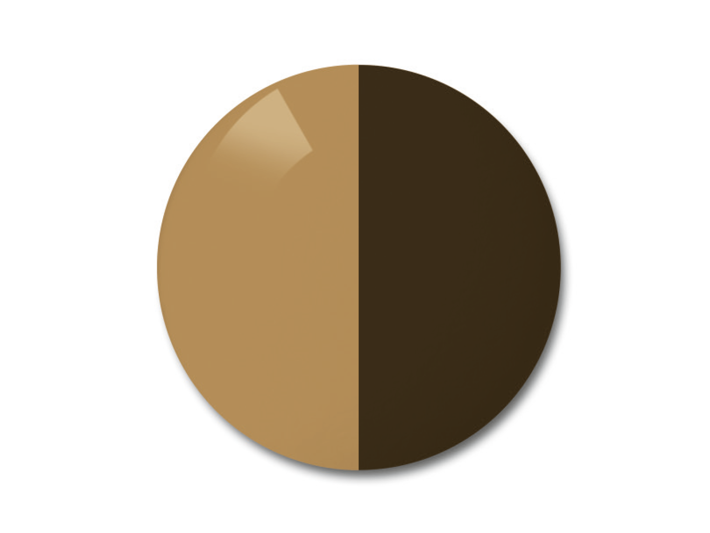ZEISS AdaptiveSun Solid Brown, lekko i mocno barwione.