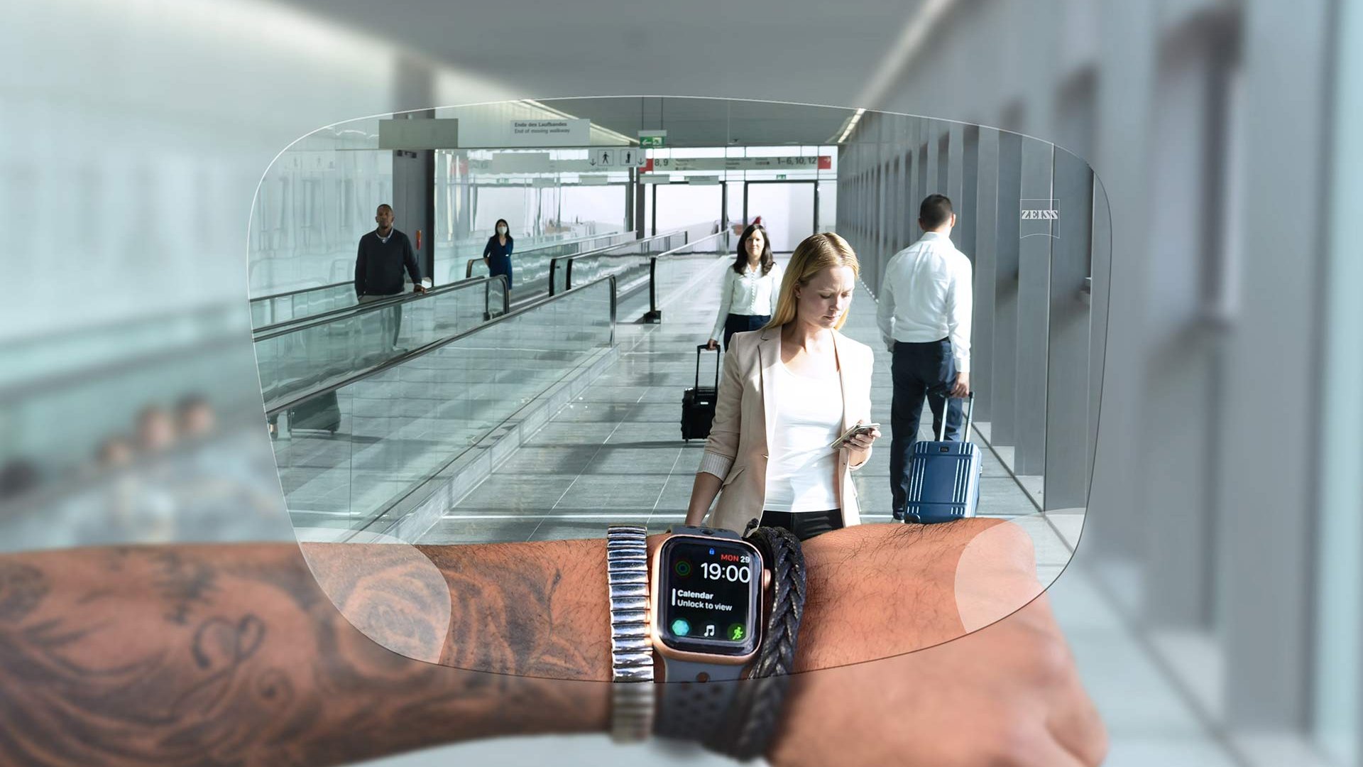 Wizualizacja soczewek ZEISS SmartLife Digital Individual. Obraz pokazuje widok przez soczewkę. 